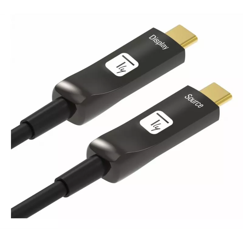 Techly ICOC-U3C-HY-020 USB-kaabel 20 m USB C Must