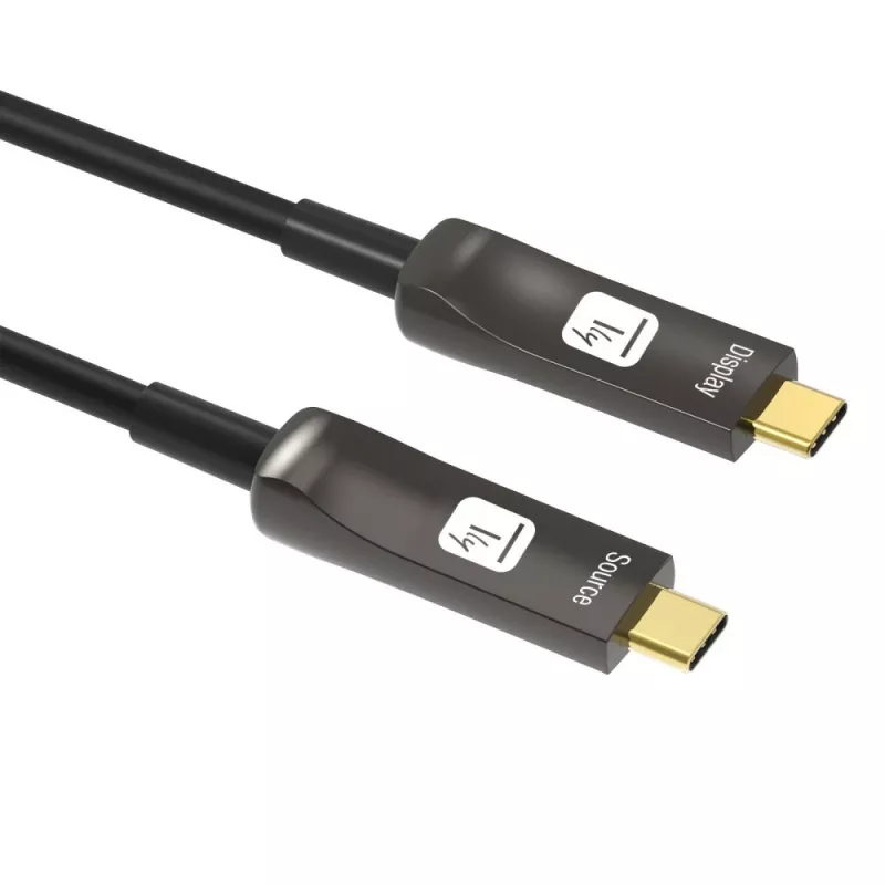 Techly ICOC-U3C-HY-030 USB-kaabel 30 m USB C Must