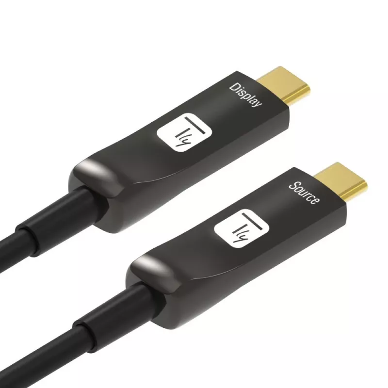 Techly ICOC-U3C-HY-030 USB-kaabel 30 m USB C Must