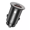 Techly Mini auto laadija USB-A ja USB-C Quick Charge 3.0 38W must metall