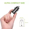 Techly Mini auto laadija USB-A ja USB-C Quick Charge 3.0 38W must metall