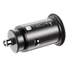 Techly Mini auto laadija USB-A ja USB-C Quick Charge 3.0 38W must metall