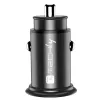 Techly Mini auto laadija USB-A ja USB-C Quick Charge 3.0 38W must metall
