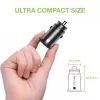 Techly Mini auto laadija USB-A ja USB-C Quick Charge 3.0 38W must metall