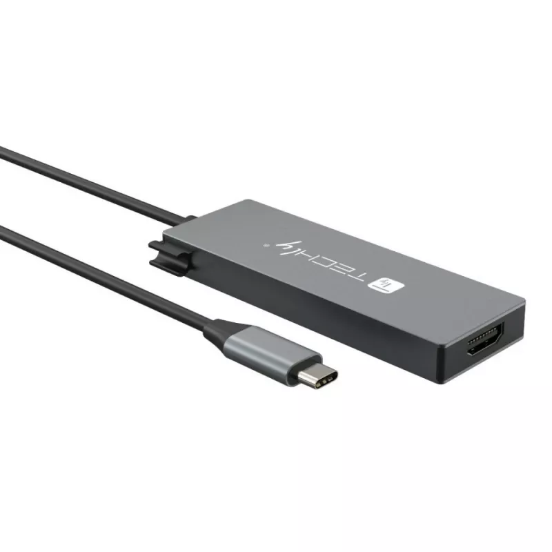 Techly IUSB32C-HUB4HPD sülearvuti dokk/pordireplikaator Juhtmega USB 3.2 Gen 2 (3.1 Gen 2) USB-C Hall