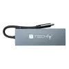 Techly IUSB32C-HUB4HPD sülearvuti dokk/pordireplikaator Juhtmega USB 3.2 Gen 2 (3.1 Gen 2) USB-C Hall