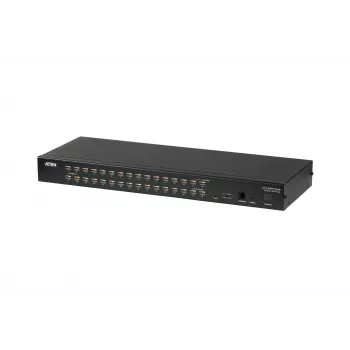 ATEN 32-Port Cat 5e/6 KVM Switch, 1920 x 1200 pikslit, Ethernet LAN, Full HD, Rack paigaldus, 4.8 W, 1U