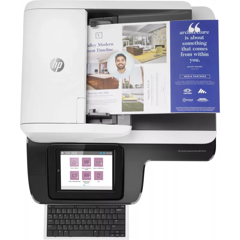 HP Scanjet Enterprise Flow N9120 fn2 lameda- ja ADF-skanner 600 x 600 DPI A3 must, valge