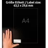 Isekleepuv silt Avery L6011-20 Ümardatud ristkülik
