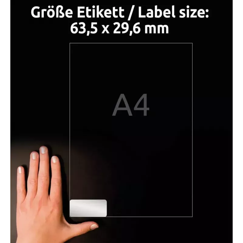 Isekleepuv silt Avery L6011-20 Ümardatud ristkülik