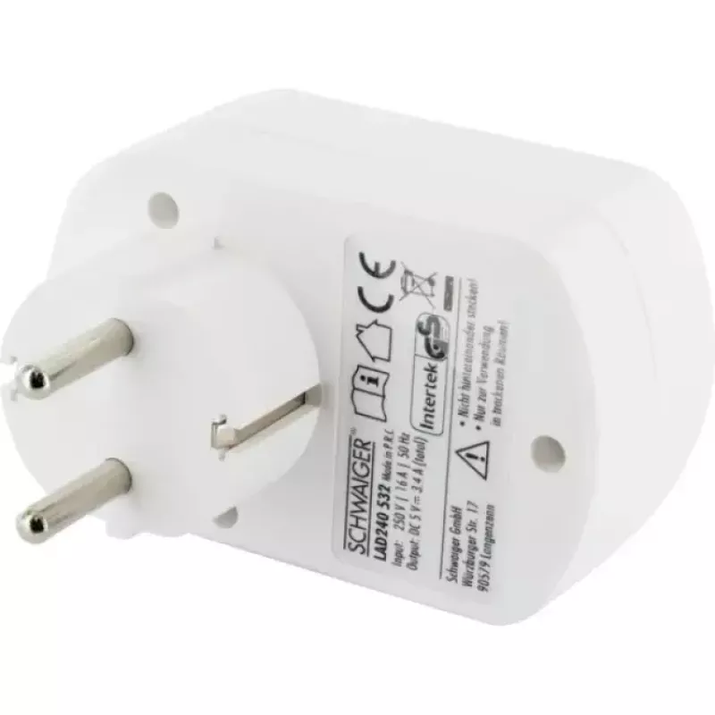 Toitepistiku adapter Tüüp F Schwaiger LAD240532