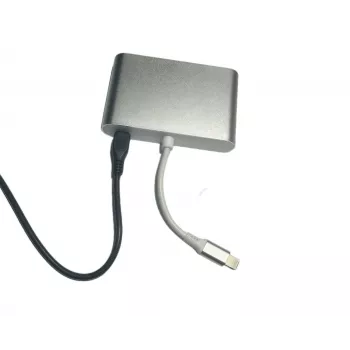 Microconnect LIGHT-HUB4 liidesejaotur Lightning 480 Mbit/s Hõbedane