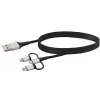 USB-kaabel Schwaiger LKU 100 1,5 m USB 2.0 A Micro-USB B Must Hõbedane