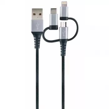 USB-kaabel Schwaiger LKU 100 1,5 m USB 2.0 A Micro-USB B Must Hõbedane