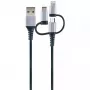 USB-kaabel Schwaiger LKU 100 1,5 m USB 2.0 A Micro-USB B Must Hõbedane