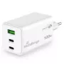 Mobiilseadme laadija MediaRange MRMA123 — Sisetingimustes kasutatav vahelduvvoolu kiirlaadija sülearvutile, nutitelefonile, tahvelarvutile, 100–240 V, 2× USB-C, 20 V max, valge
