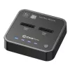 CoreParts MS-CLONER-SATA salvestusseadmete ühendusdokk USB 3.2 Gen 2 (3.1 Gen 2) USB-C Must