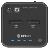 CoreParts MS-CLONER-SATA salvestusseadmete ühendusdokk USB 3.2 Gen 2 (3.1 Gen 2) USB-C Must