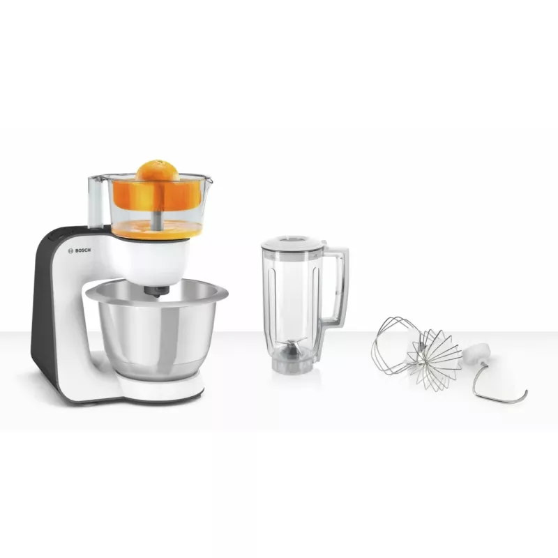 Bosch MUM5 Start Line universaalne köögikombain 800 W 3,9 L oranž, hõbedane, läbipaistev, valge