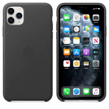 Cover Apple iPhone 11 Pro Max Nahast ümbris Must