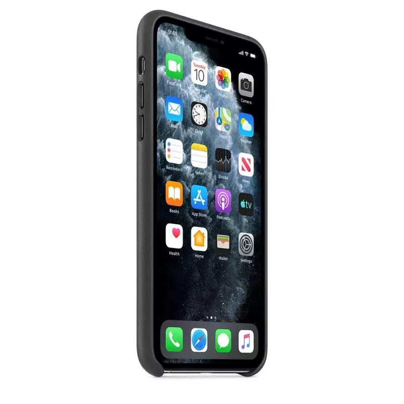 Cover Apple iPhone 11 Pro Max Nahast ümbris Must