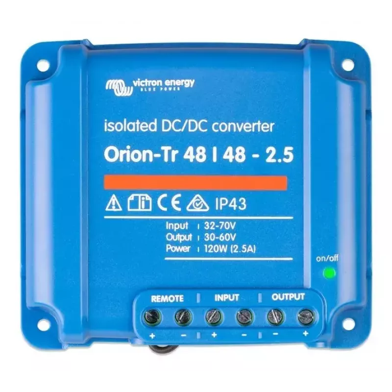 DC-DC muundur Victron Energy Orion-Tr 48/48-2.5A 120 W — isoleeritud 48 V kuni 48,2 V
