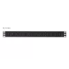 Põhiline mõõdetud PDU ATEN PE1118SG 1U 18 AC-pistikupesa liigpingekaitsega