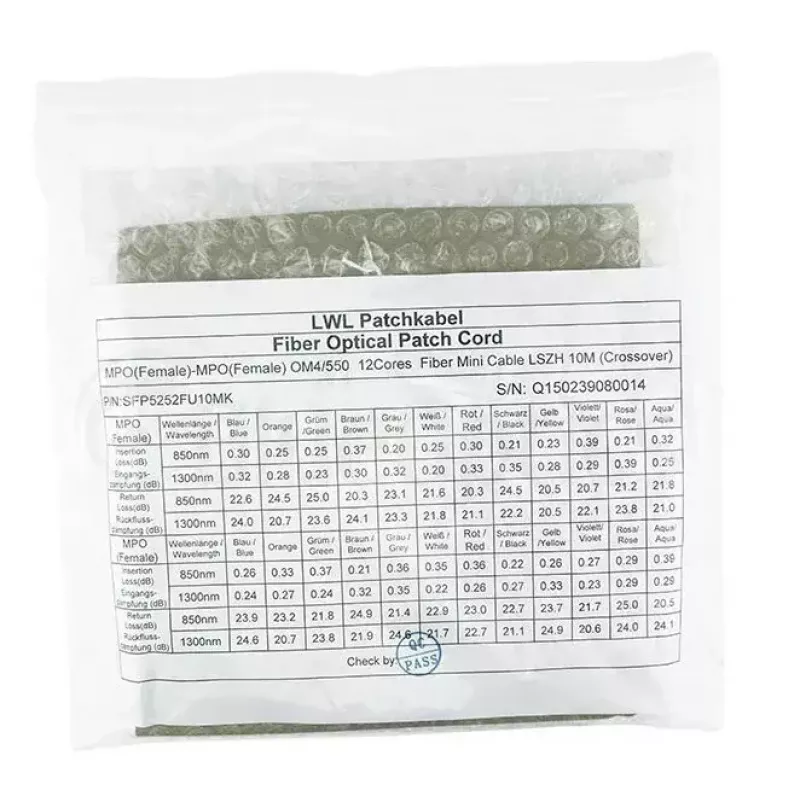 BlueOptics HPE PremierFlex QK729A 10m MPO OM4 fiiberoptiline kaabel