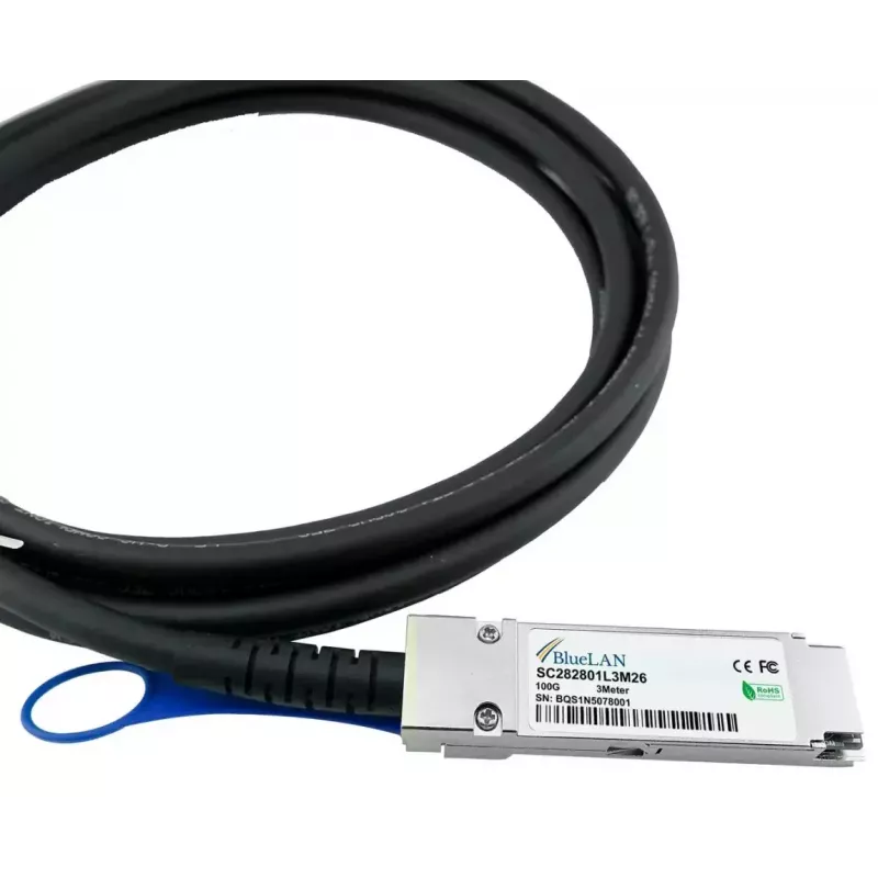 QSFP28 DAC-kaabel BlueOptics QSFP28-DAC-2M-BC 2m Isane pistik