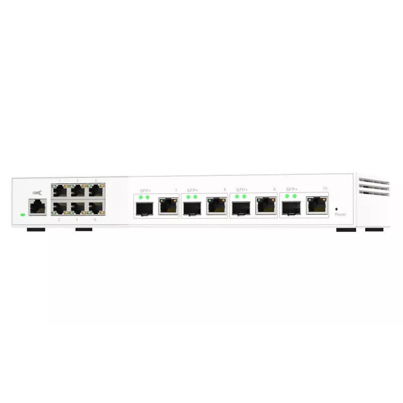 QNAP QSW-M2106-4C võrgulüliti, haldatav L2, 2,5G Ethernet (100/1000/2500), valge
