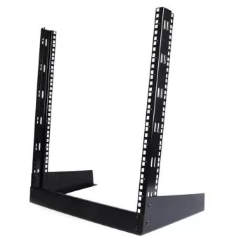 StarTech.com 2-Post 12U Desktop Server Rack, Small Open Frame 19in Computer Rack, Compact võrk Rack for AV / Studio / Data / IT Equipment - Free Standing Two-Post Home/Office Rack