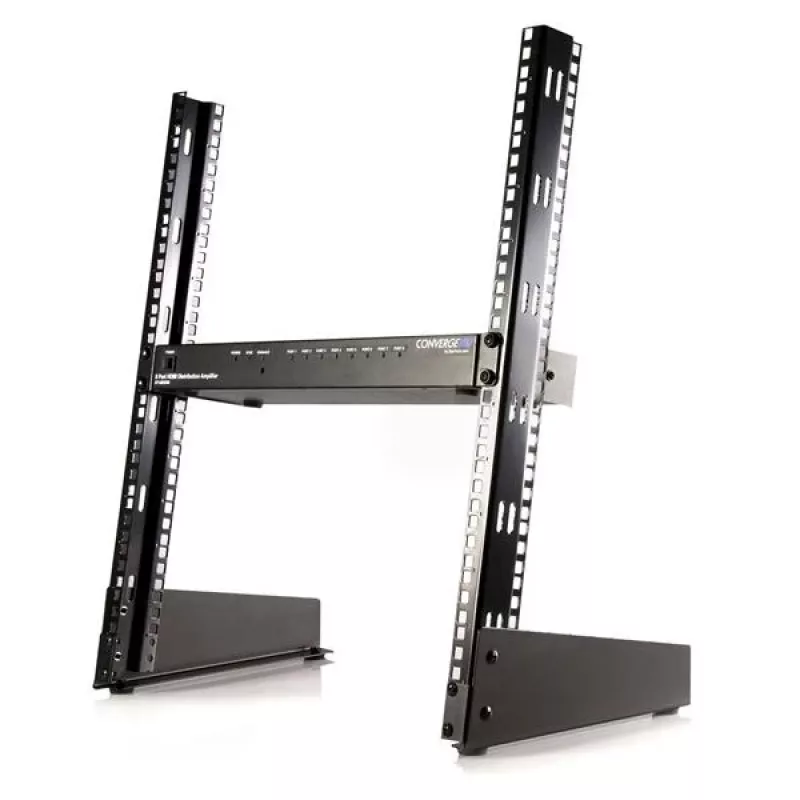 StarTech.com 2-Post 12U Desktop Server Rack, Small Open Frame 19in Computer Rack, Compact võrk Rack for AV / Studio / Data / IT Equipment - Free Standing Two-Post Home/Office Rack