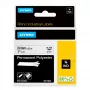 DYMO Rhino Industrial Permanent Polyester Labels | 24 mm x 5,5 m | Must trükivalge peal | Isekleepuv | LabelManageri ja Rhino silditegijatele