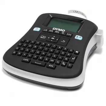 DYMO LabelManager ® ™ 210D - AZY, AZERTY, D1, termosiire, 180 x 180 DPI, 12 mm/s, must, hõbedane