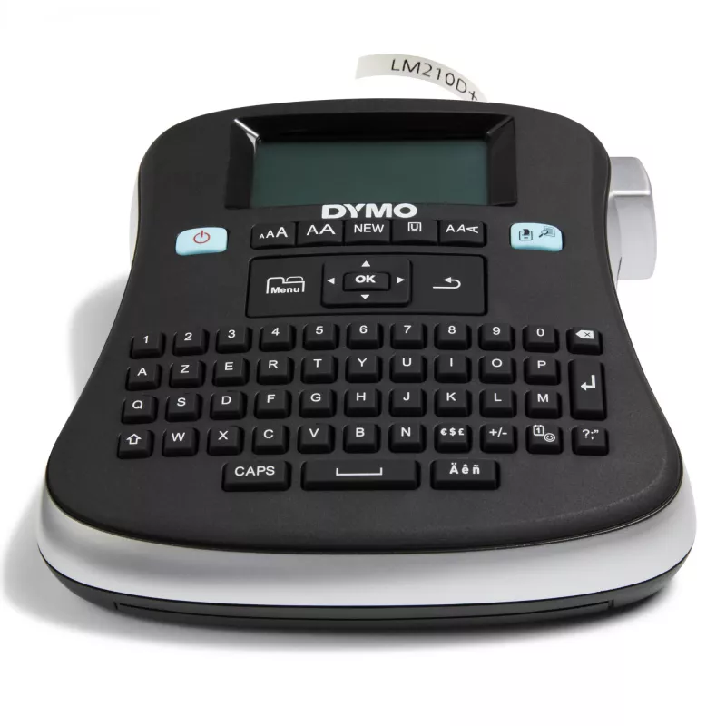 DYMO LabelManager ® ™ 210D - AZY, AZERTY, D1, termosiire, 180 x 180 DPI, 12 mm/s, must, hõbedane