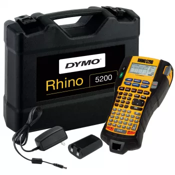 DYMO RHINO 5200 Tööstuslik Siltimismasin | Sildimasina Komplekti Kohver | Ajasäästlikud KiirklahvidPrindib KiirestiVastupidav Siltimismasin Töökohtadel ja Rasketel Siltimistöödel | UK Pistik