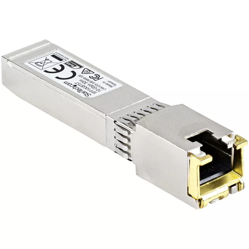 StarTech.com MSA Compliant SFP+ transiiver Module - 10GBASE-T~MSA Uncoded SFP+ Module - 10GBASE-T - SFP to RJ45 Cat6/Cat5e - 10GE Gigabit Ethernet SFP+ - RJ-45 30m