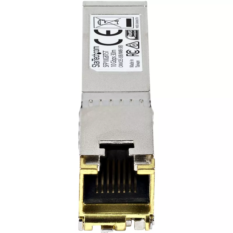 StarTech.com MSA Compliant SFP+ transiiver Module - 10GBASE-T~MSA Uncoded SFP+ Module - 10GBASE-T - SFP to RJ45 Cat6/Cat5e - 10GE Gigabit Ethernet SFP+ - RJ-45 30m