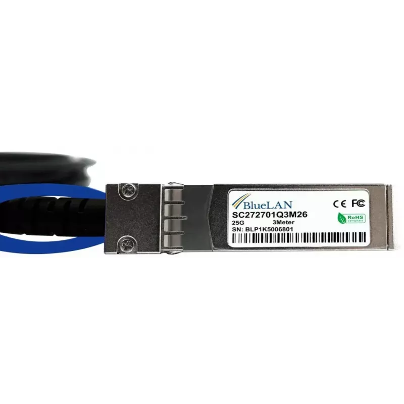 InfiniBand/fiiberoptiline kaabel BlueOptics SFP-25G-C50CM 0,5 m SFP28 Must