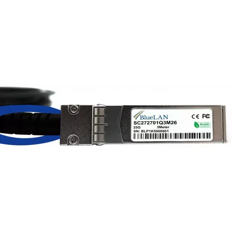 SFP28 DAC kaabel BlueOptics SFP28-DAC-3M-LS-BL 3m isane/isane