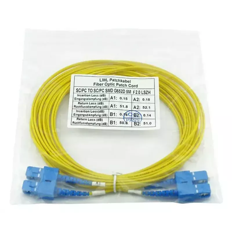 BlueOptics SFP3232BU20MK InfiniBand fiiberoptiline kaabel 20 m SC kollane