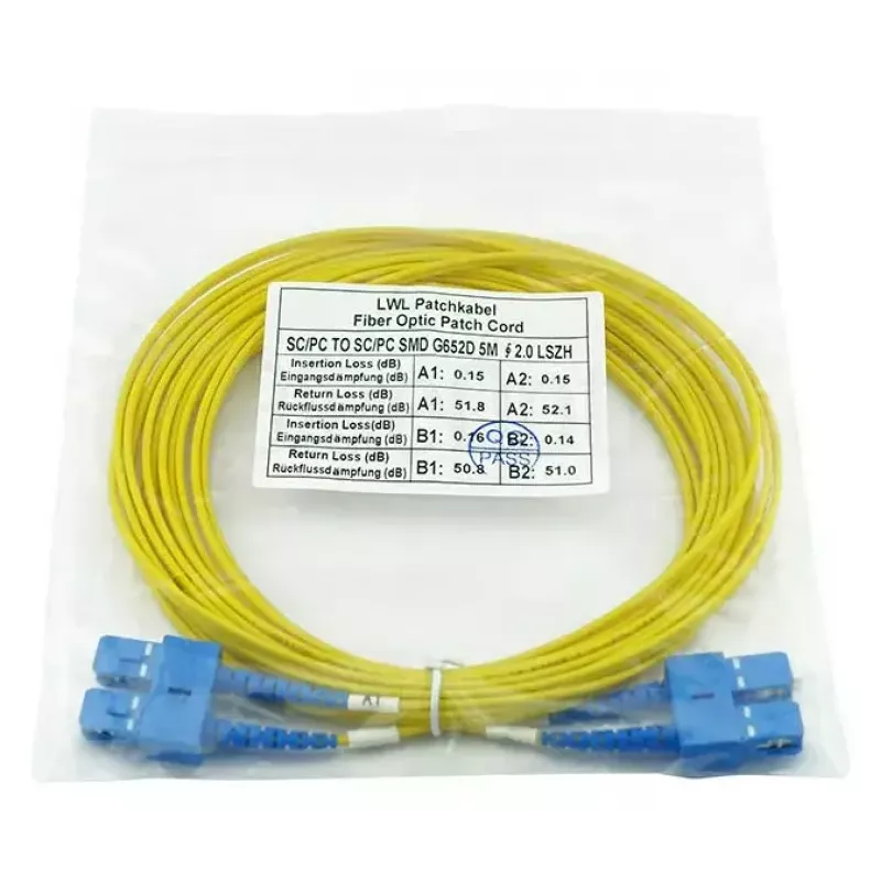BlueOptics SFP3232BU50MK InfiniBand kiudoptiline kaabel 50 m SC, kollane