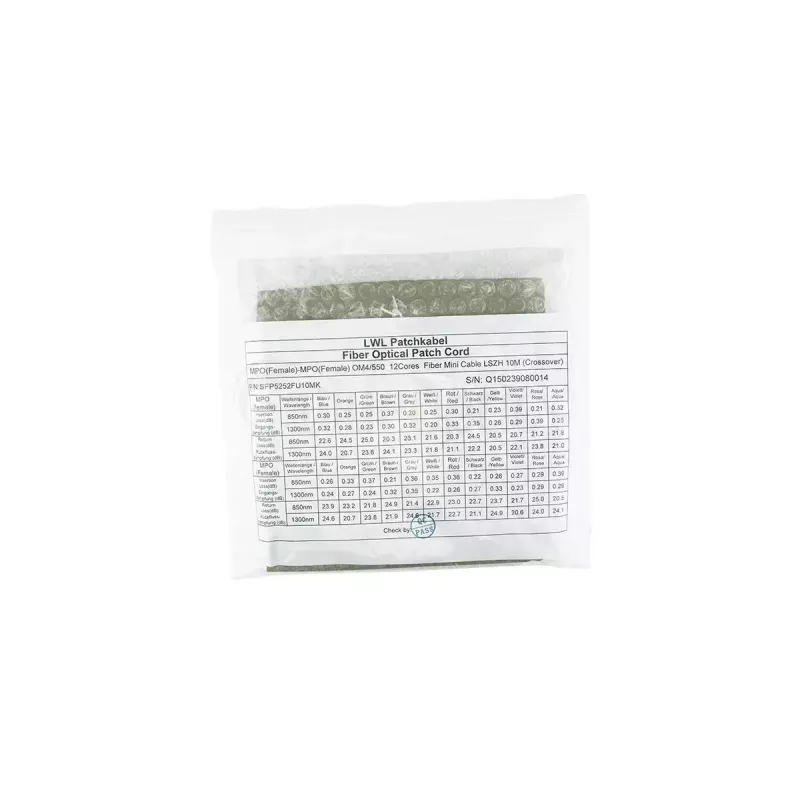 Fiiberoptiline kaabel BlueOptics SFP5252FU50MKB MPO OM4 50 m Violetne