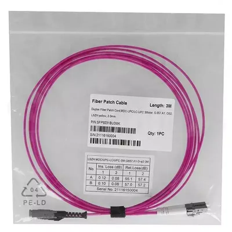Fiiberoptiline kaabel BlueOptics SFP9231FU3MK MDC LC OM4 3 m magenta