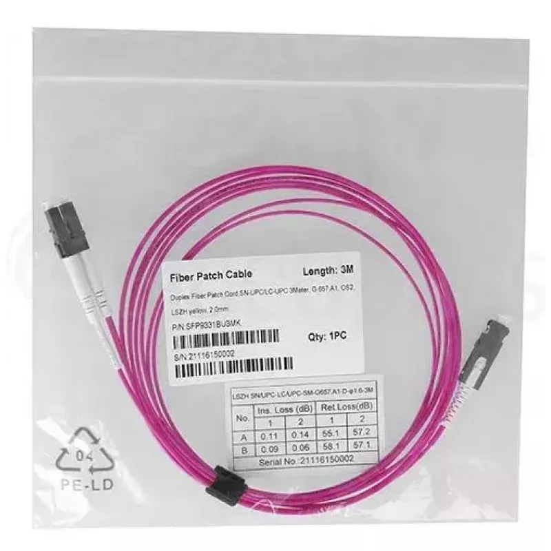 Kiudoptiline kaabel BlueOptics SFP9331FU5MK SN LC OM4 5 m Violetne