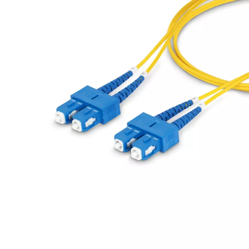 StarTech.com 2m (6,6 jalga) SC-SC (UPC) OS2 ühemoodiline duplekskiudoptiline kaabel, 9/125 µm, 40G/100G zipcord, paindetundlik, madal sisestuskadu - LSZH kiudhüppaja