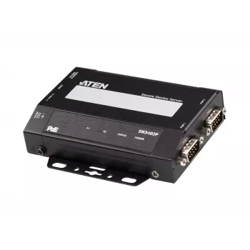 ATEN 2-pordiline RS-232/422/485 turvaline seadmeserver PoE-ga