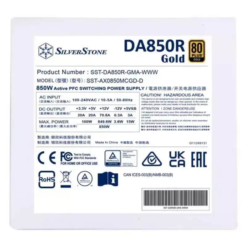 Toiteplokk Silverstone DA850R 850 W