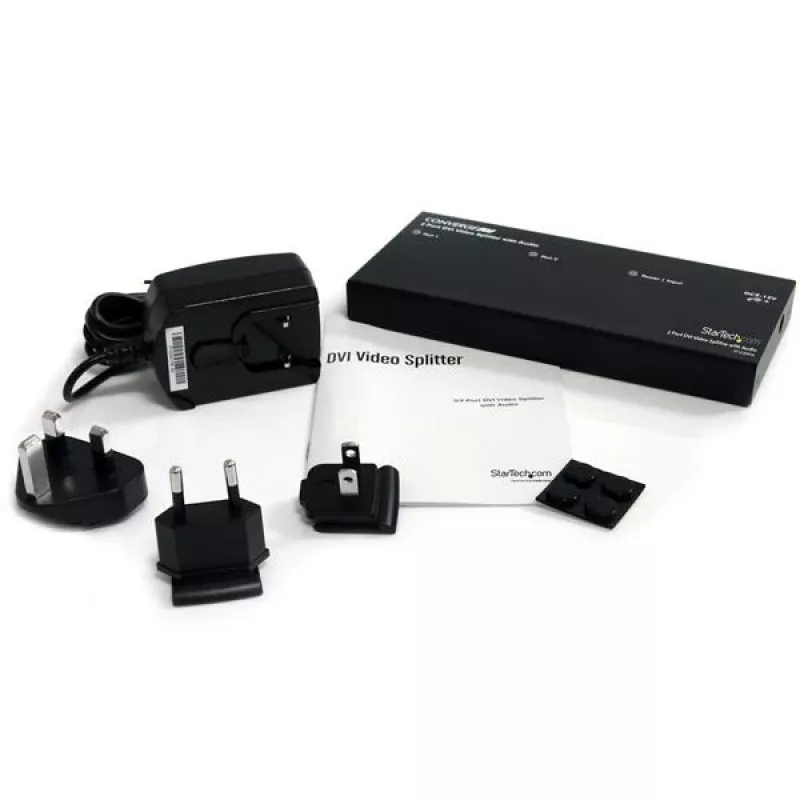 StarTech.com 2-pordiline DVI-videojaotur heliga, DVI, 2x DVI, must, alumiinium, 10 m