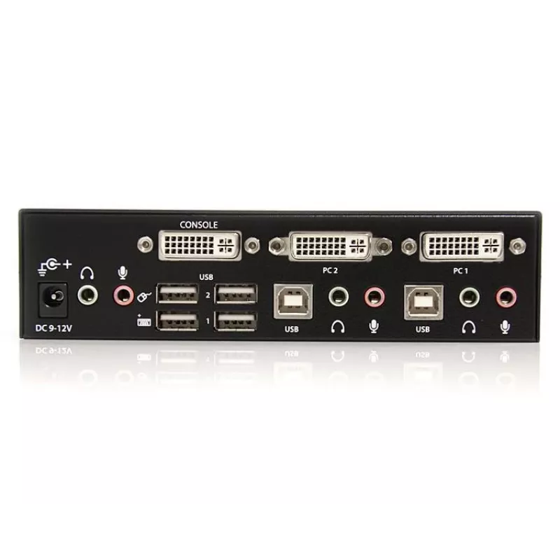 StarTech.com 2-pordiline DVI-USB KVM-lüliti heli ja USB 2.0 jaoturiga